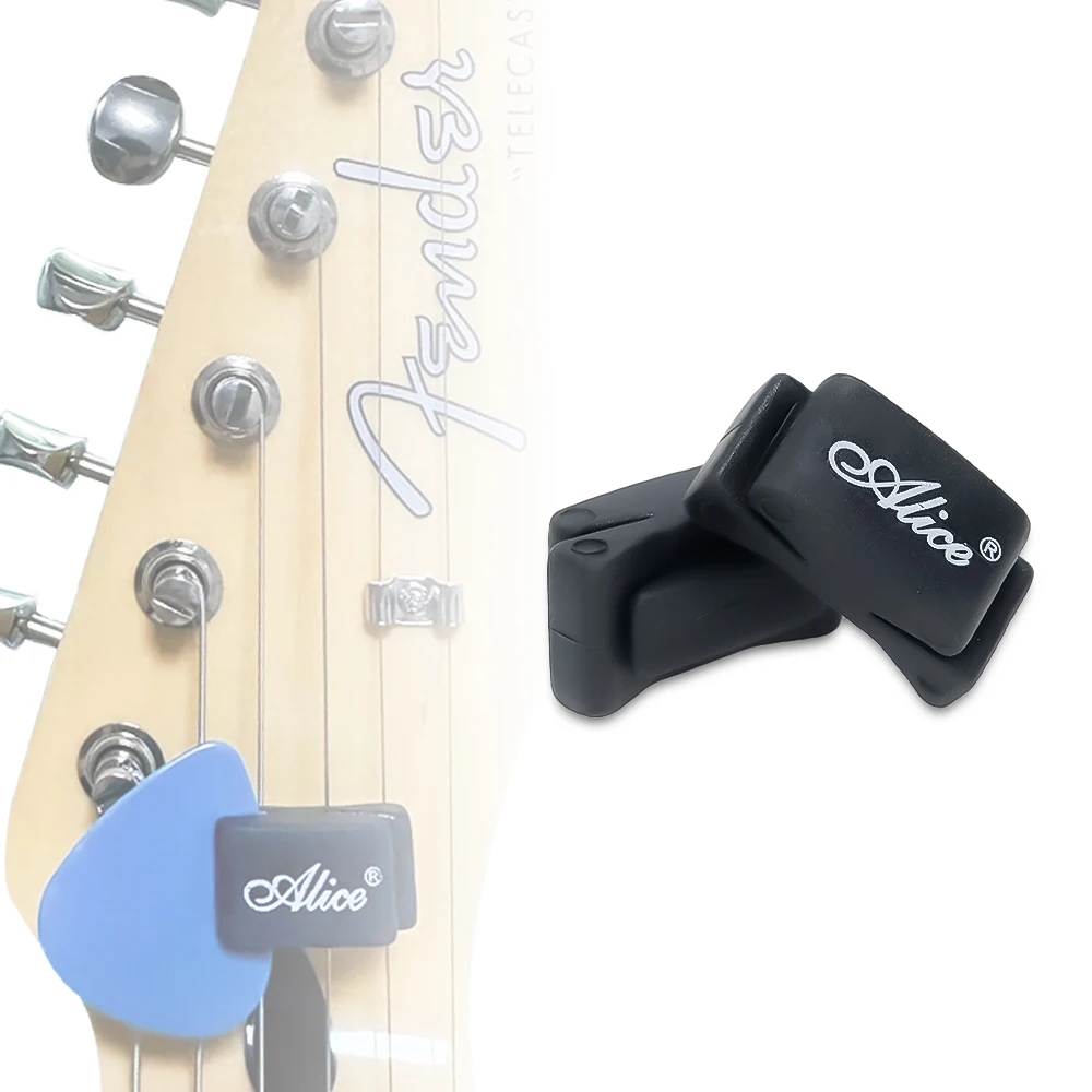 Alice Borracha para Suporte de Palheta de Violão Fixa no Cabeçote 3 e 4 Cordas Adequado para Ukuleles, Guitarras, Baixos, Acessórios para Violão