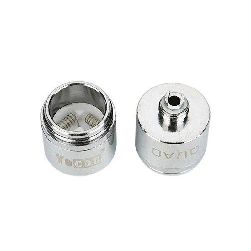 5 Buah/Pak Asli Yocan Evolve Plus XL Kumparan Dapat Diganti Kumparan Kuarsa Quad & Donat Keramik & Inti Cakram Xtal untuk Evolve Plus XL