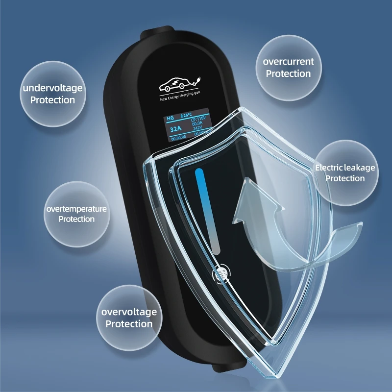 ROMADA 3M 5M 10M 15M 20M Cable GB/T20234 7KW 32A EV Portable Charger EVSE CEE Plug Wallbox Adapter For Electric Vehicle