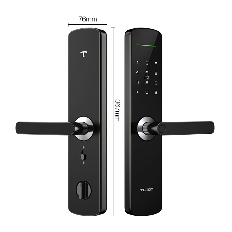 Aluminium deur Multifunctioneel Smart Lock Tenon Intelligent digitaal slot Wifi Vingerafdruk Wachtwoordverandering - Mobiele app-bediening