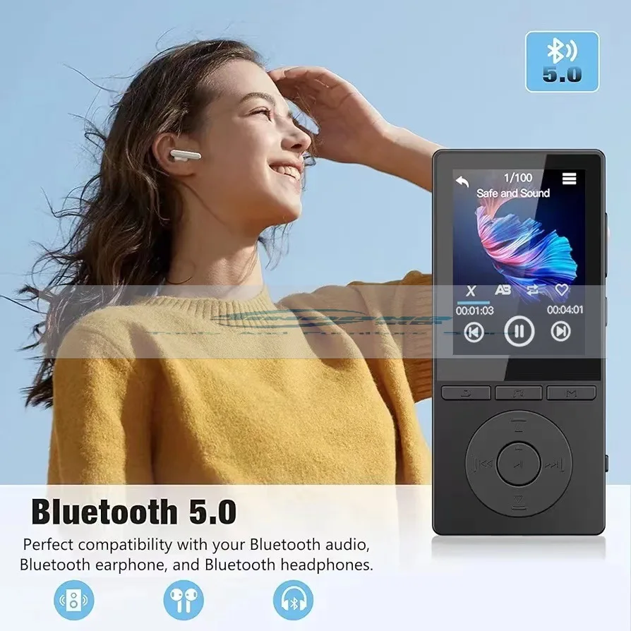 MP3 شاشة محمولة رفيعة وخفيفة الوزن مشغل موسيقى MP3 فيديو MP3 #2