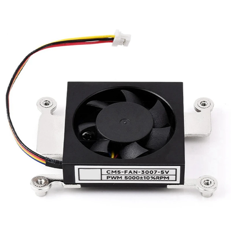 Ventilador de refrigeración CM5 para módulo de cómputo Raspberry Pi 5 de poco ruido con cinta conductora de calor CM5-FAN-3007-5V