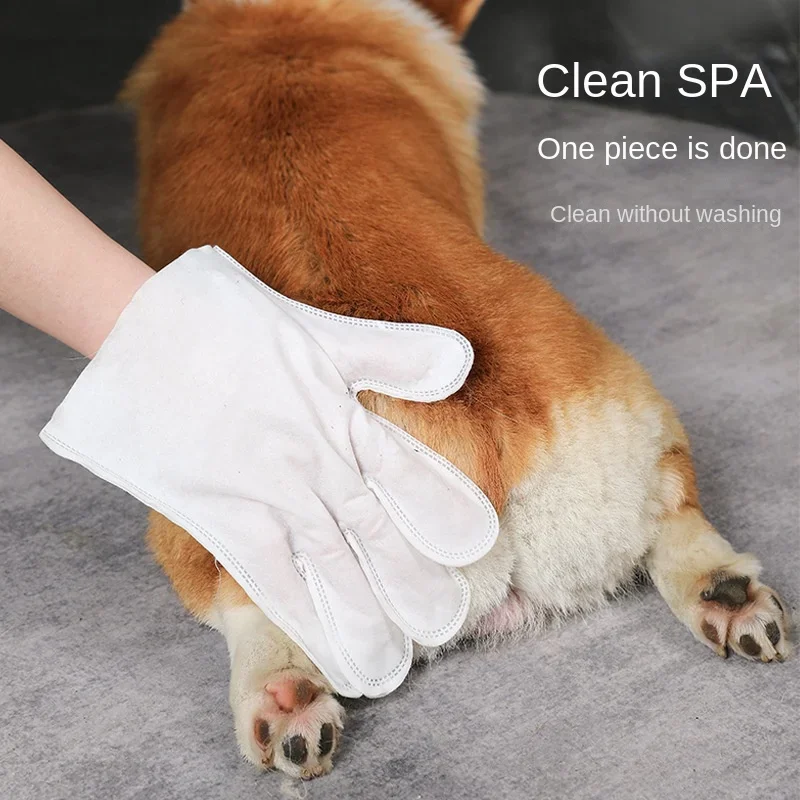 Pet Cleaning Gloves Pieces Dog Cleaning Dog Cleaning & Deodorizing Wipes for Paws Non-woven Dog Bathing To Protect Hair