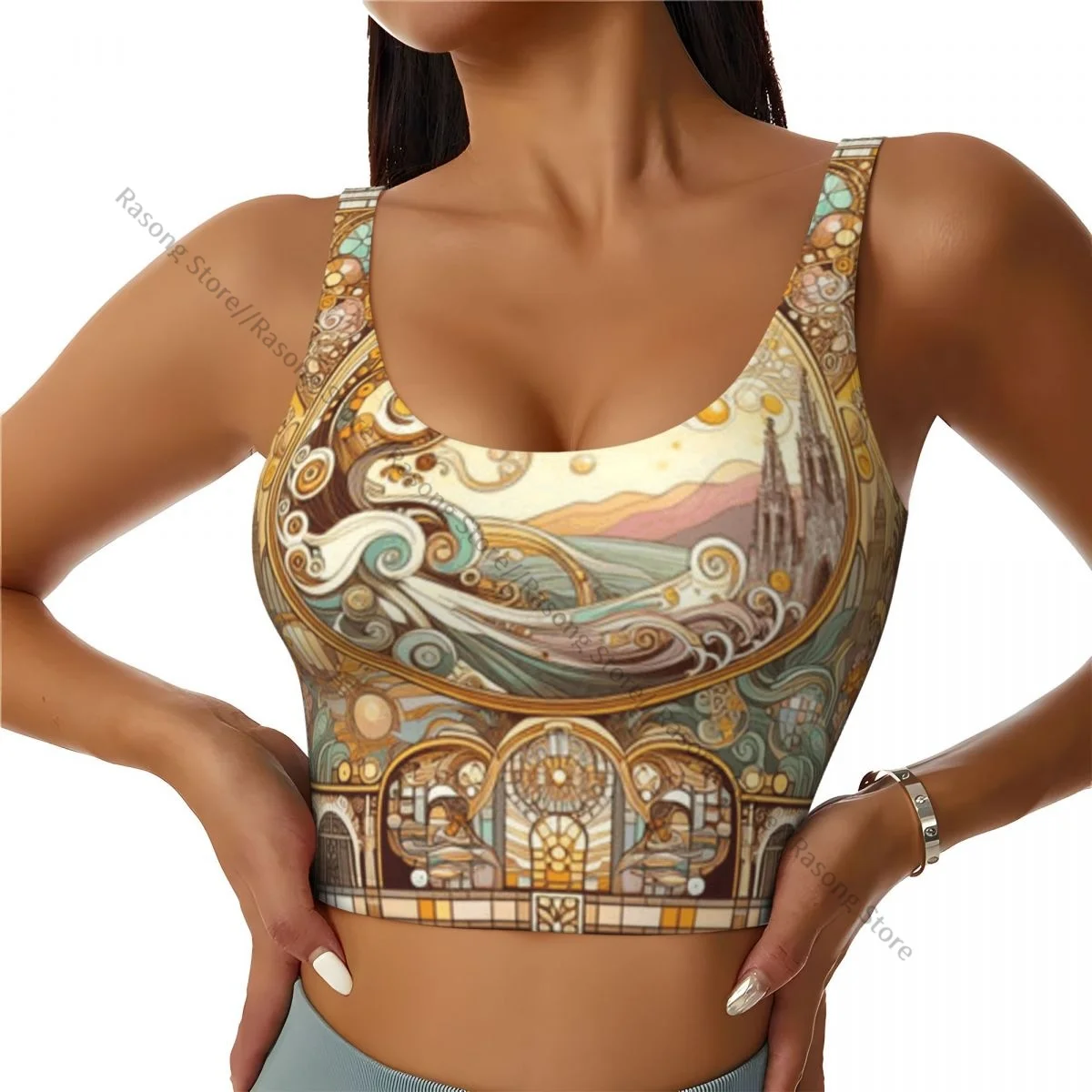 Yoga Vest Women Gym Sports Crop Tops Zodiac Sign Aquarius Zodiac Background Streetwear Workout Breathable Tank Top Female
