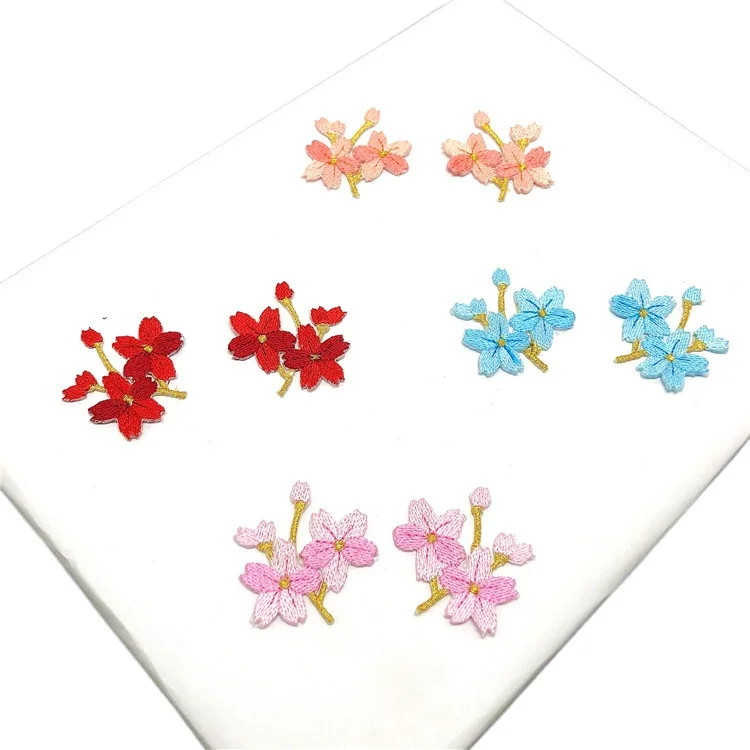 20 Pieces Per Pack Floret Embroidered Cloth Stickers Shirt Dress Decorative Accessories Clothing Patches Handmade DIY Iron On