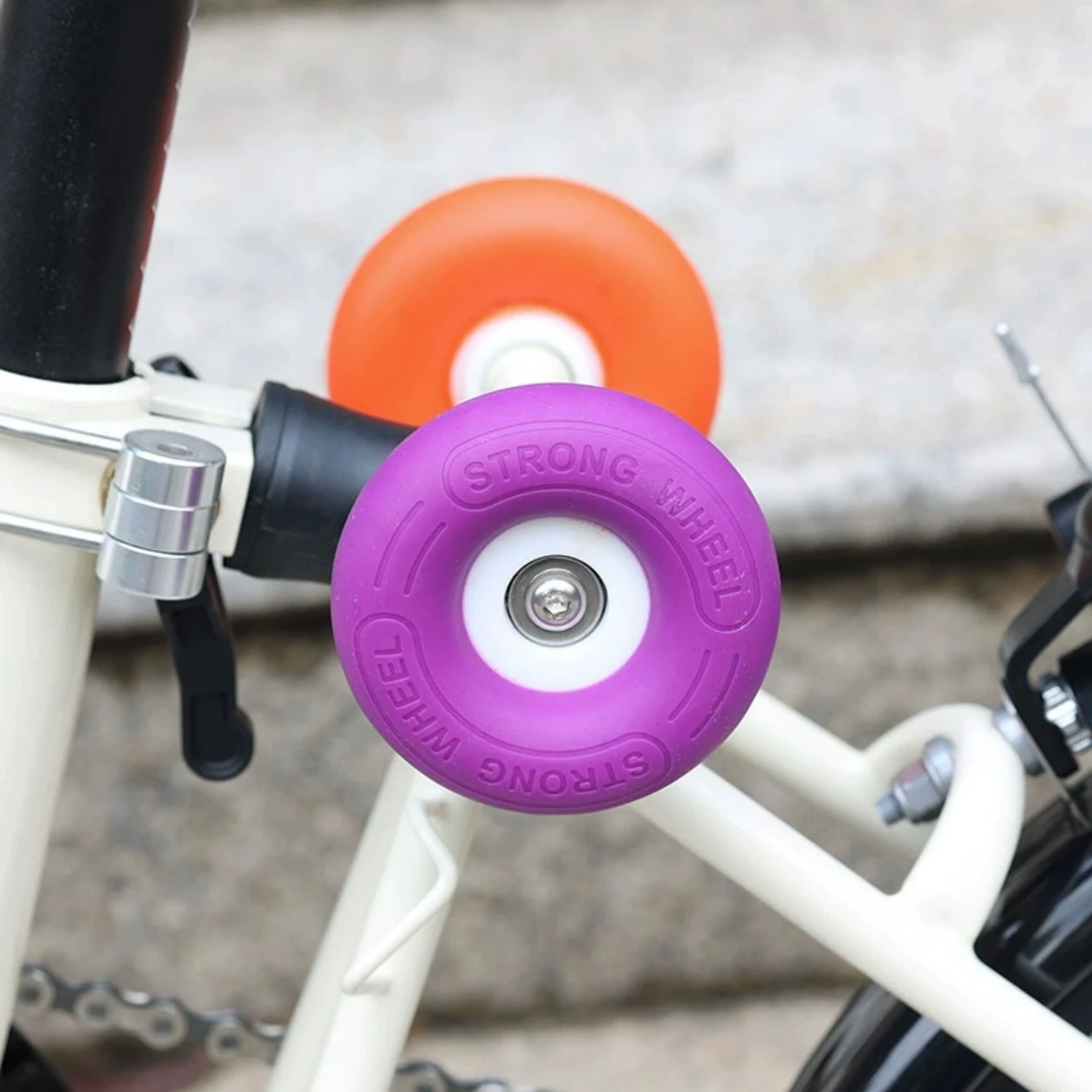 Easywheel Bicyle Easy Silent Wheels With Bolt Ultralight for Brompton Folding Bike Rack Accessoriesl Push Wheel Sweet Donut