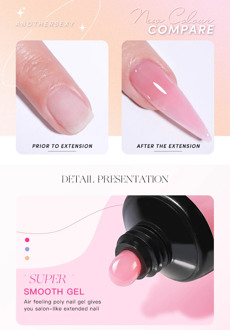 AS 15 ml Nagelverlängerungsgel, Nagelaufbau, Poly-Nagel-Acryl-Gel, UV-LED, schnelle Verlängerung des Kristallmodells, schmerzloser Kristall-Renis-Kleber – Detail 4