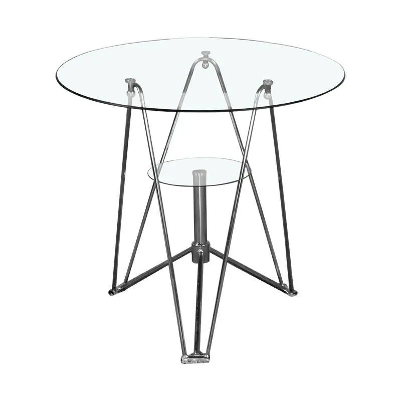 

Negotiation table round tempered glass small round modern simplicity