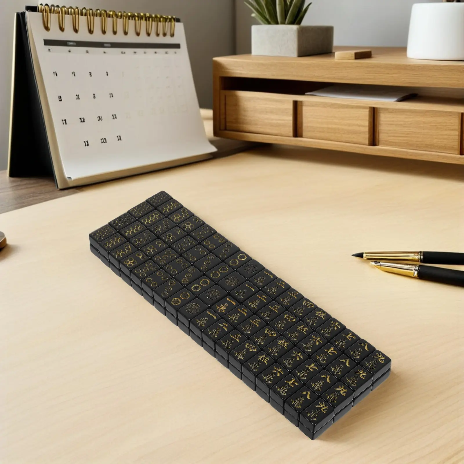Mini Portable Mahjong Set Compact Chinese Mahjong Tiles Travel Dorm Outdoor Entertainment Board Game Mini Travel Essentials