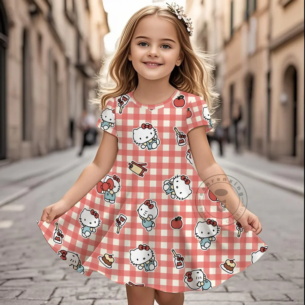 

Girls Hello Kitty Dress For Long Sleeve Kids Birthday Cosplay Sanrio Costume Fancy 2025 Carnival Dress Up Party Costume