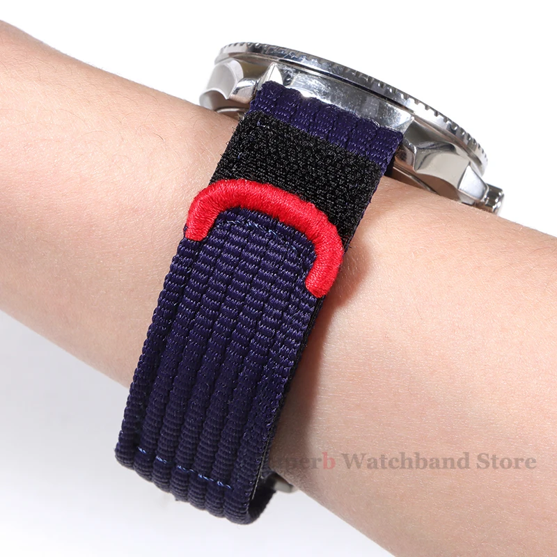 قسط النايلون حزام (استيك) ساعة ل تيودور ل Seiko 20 مللي متر 22 مللي متر الرجال العسكرية الرياضة المعصم الفرقة ل رولكس استبدال قماش معصمه