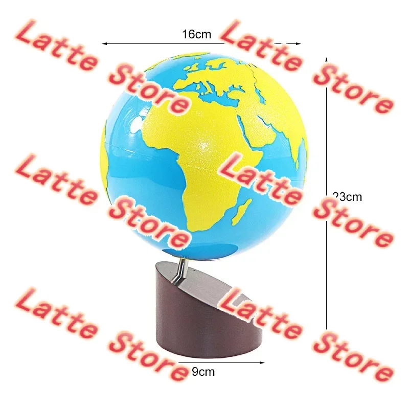 Montessori Continents Globe, World Geography Globe Color-Coded Continents Early Learning Toy for Kids 3+