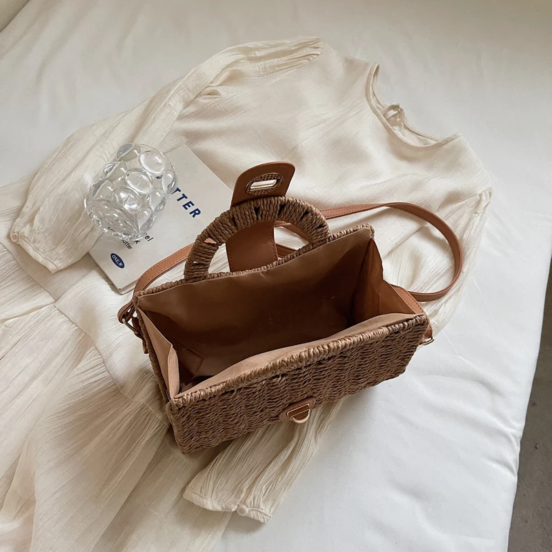 Mulheres slouchy tote bolsa grande capacidade tecelagem crossbody saco na moda saco do mensageiro trança saco de transporte verão praia saco