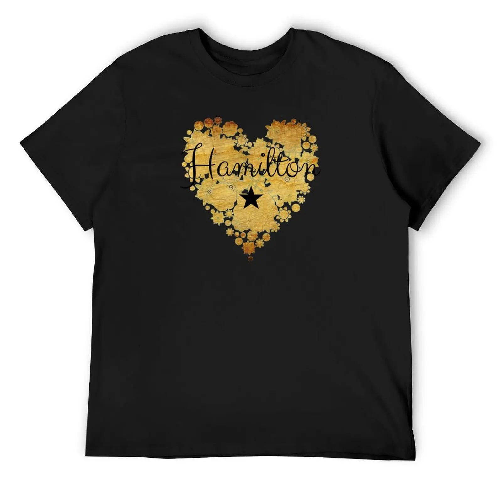 

I Love Hamilton Heart Gift Merchandise for Fans T-Shirt funny gifts blacks men clothing