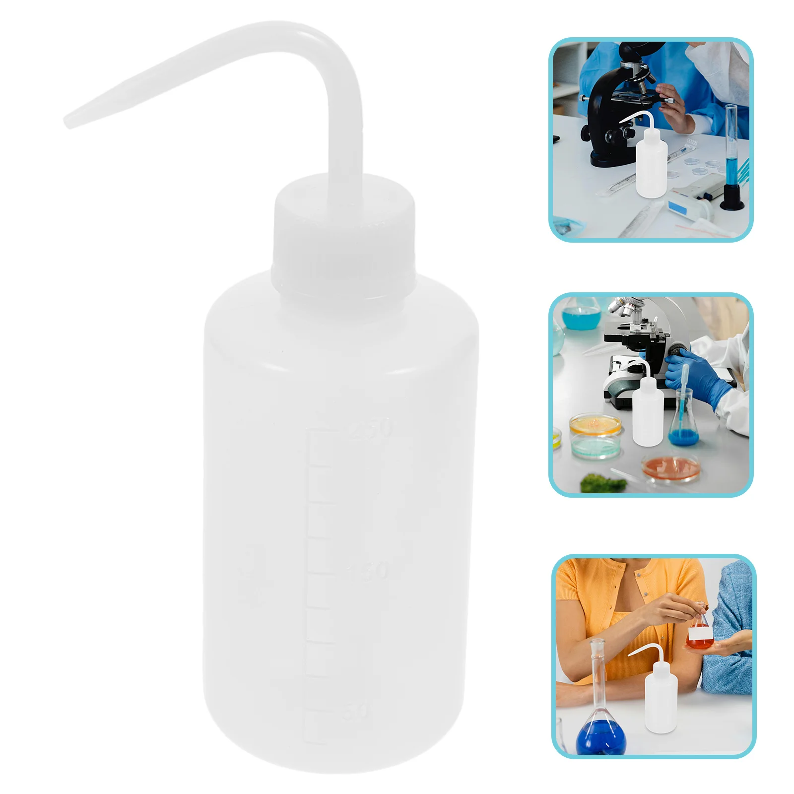 

4pcs Wash 250Ml Portable Plastic Narrow Mouth Washing Bottle Bendable Spout Lab Bottle For Cleaning Testing Watering Durable