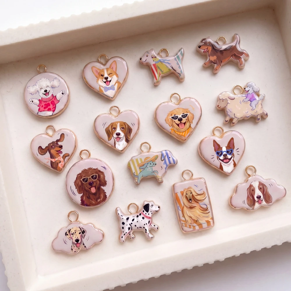 316 Edelstahl Wasserdicht Farberhaltend Niedlicher Schafhund-Hut DIY Anhänger Charms für Schmuck – Detail 1