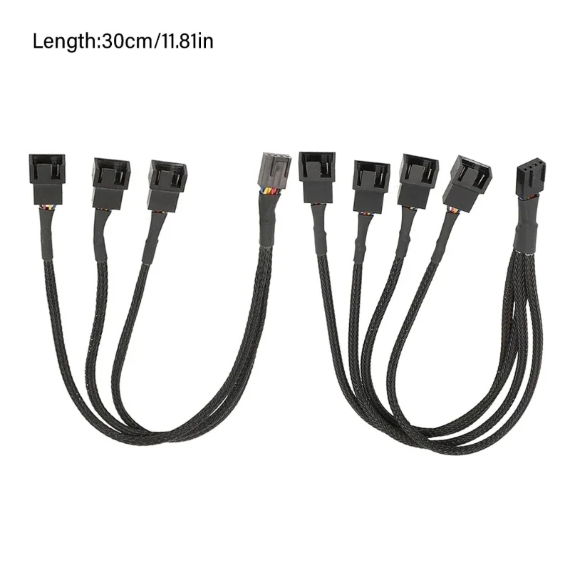 Fan chia bộ chia người hâm mộ PC FAN 4 PWM PWM SHLETLER CLAB CASE CASE STROTTER Tiêu đề bộ chia cho máy tính Trình tách quạt 3/4