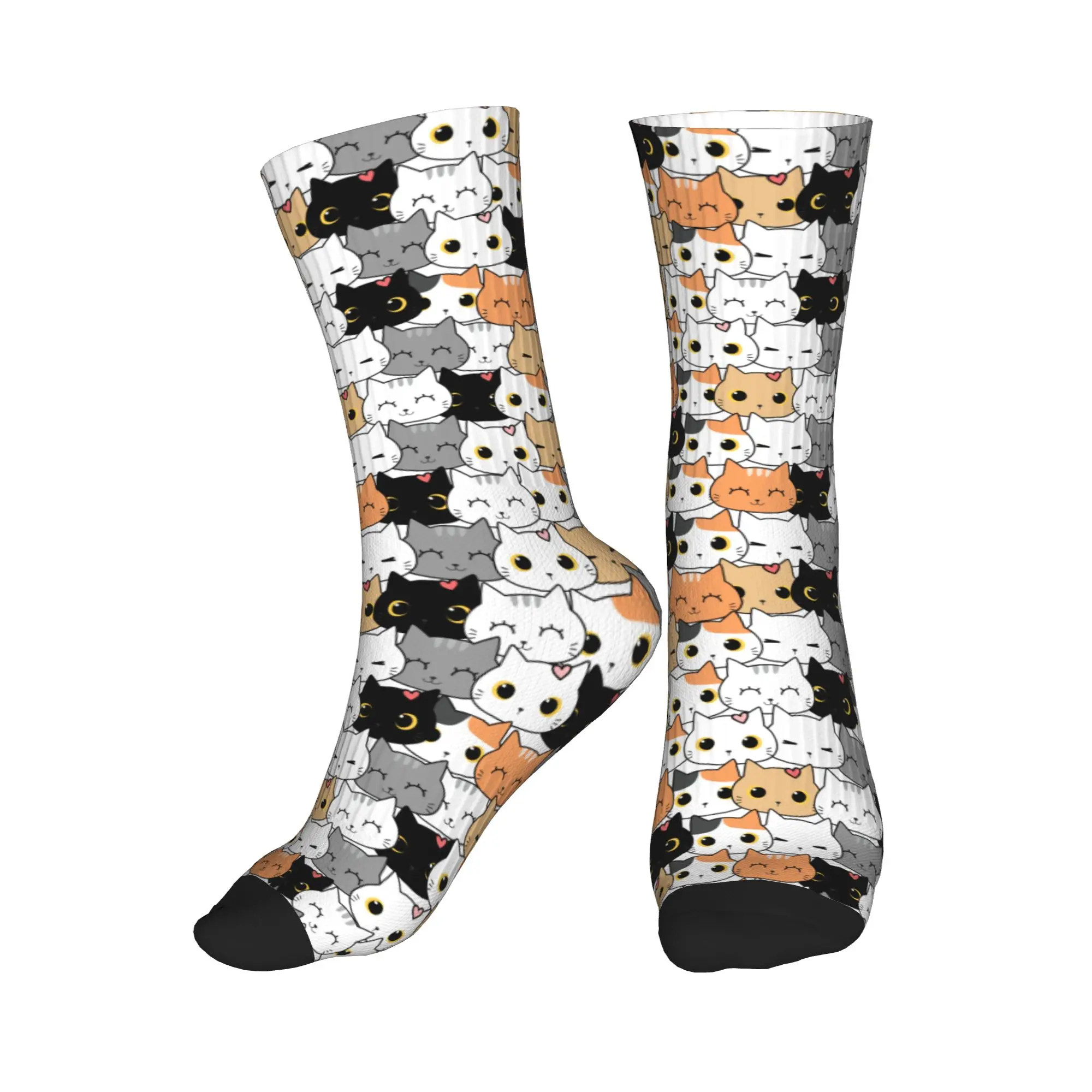 

Милые носки с рисунком котенка для мужчин и женщин, теплые модные носки-круизеры