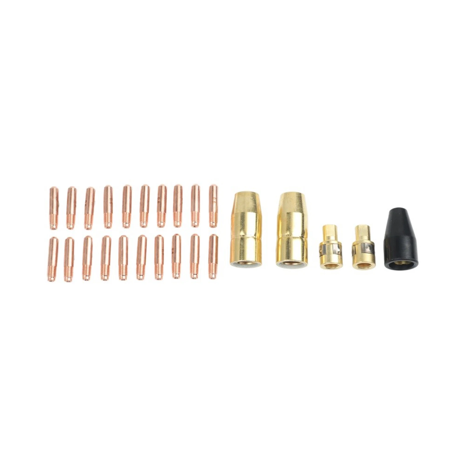 25PCS Replacement Parts Kit for Miller MIG Torch Including Gasless Nozzle 226190 770487 Gas Nozzle 169715 770404 Diffuser 169716