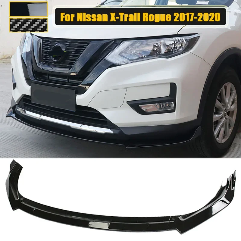 

3PCS/SET For Nissan X-Trail Rogue 2017-2020 Front Bumper Lip Spoiler Splitter Protection Body Kit Cover Guards Car Accessories