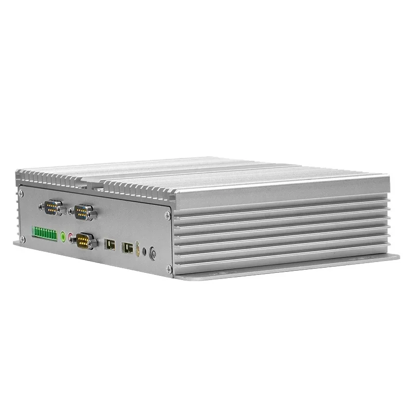 Industry Embedded fanless industrial mini pc with J1900 Quad Core CPU 6 COM 6USB 2 RJ45 VGA HD-MI Embedded mini pc