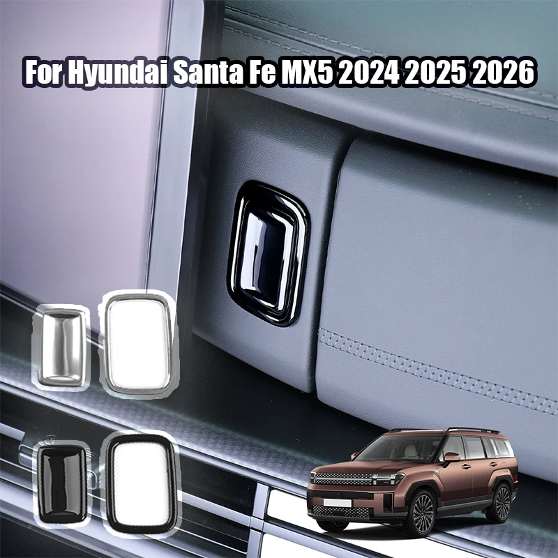 

Front passenger button decoration frame ABS material adhesive installation For Hyundai Santa Fe MX5 2024 2025 2026