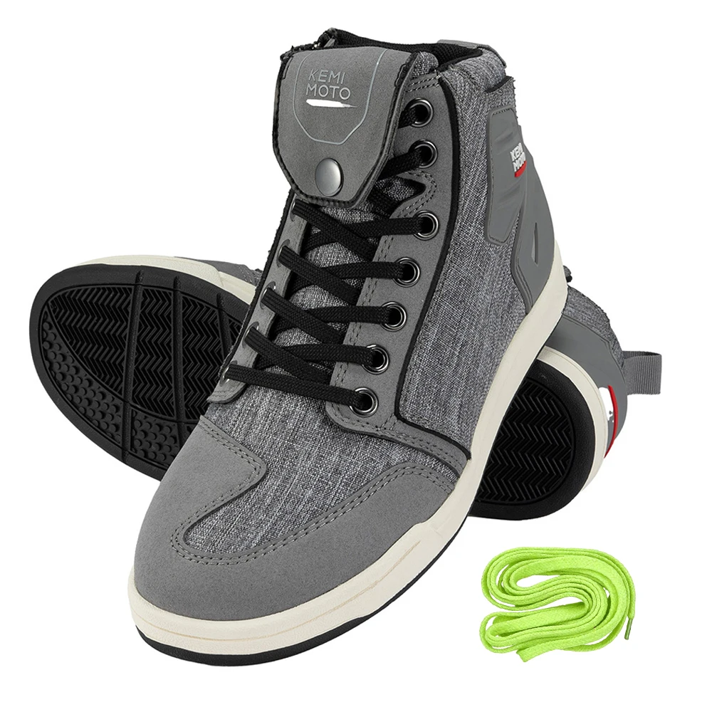 Summer Motorcycle Riding Short Ankle Boots Men Daily Commute Shoes Anti-slip Protection Breathable Comfortable Fit Reinforced