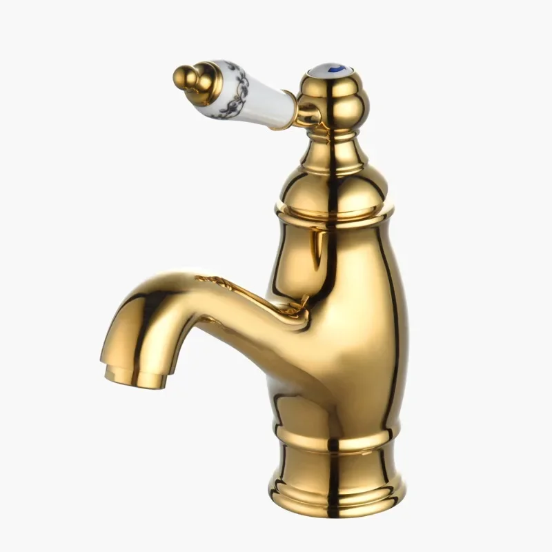 

Ретро-смеситель, фарфоровая керамическая ручка, смеситель для раковины с горячей и холодной водой