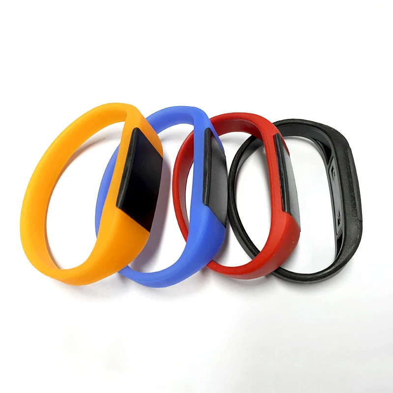 5Pcs 13.56Mhz Rewritable UID Changeable Smart S50 1K NFC IC ISO14443A Bracelet RFID Silicone Wristband For Access Control Card