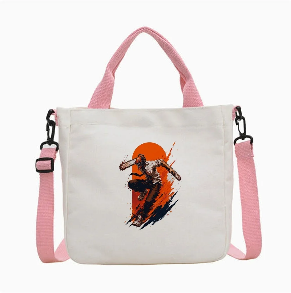 Chainsaw Man tote bag personnalisable torba na zakupy einkaufstasche y2k bolsas de tela woman