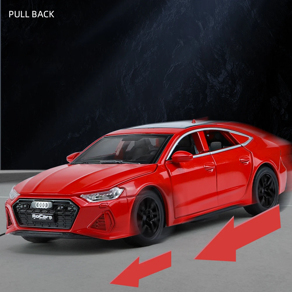 1:32 Audi RS7 Sportback Alloy Car Diecasts & Toy Vehicles Car Model Sound and light Pull back Car Toys For Kids Gifts