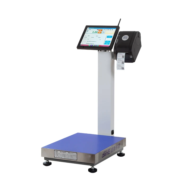 SOHE Android 40*50cm Smart Cheap Scales Computer Screen Touch Screen with Software Scale Intelligent Printing Pc Scale in Stock