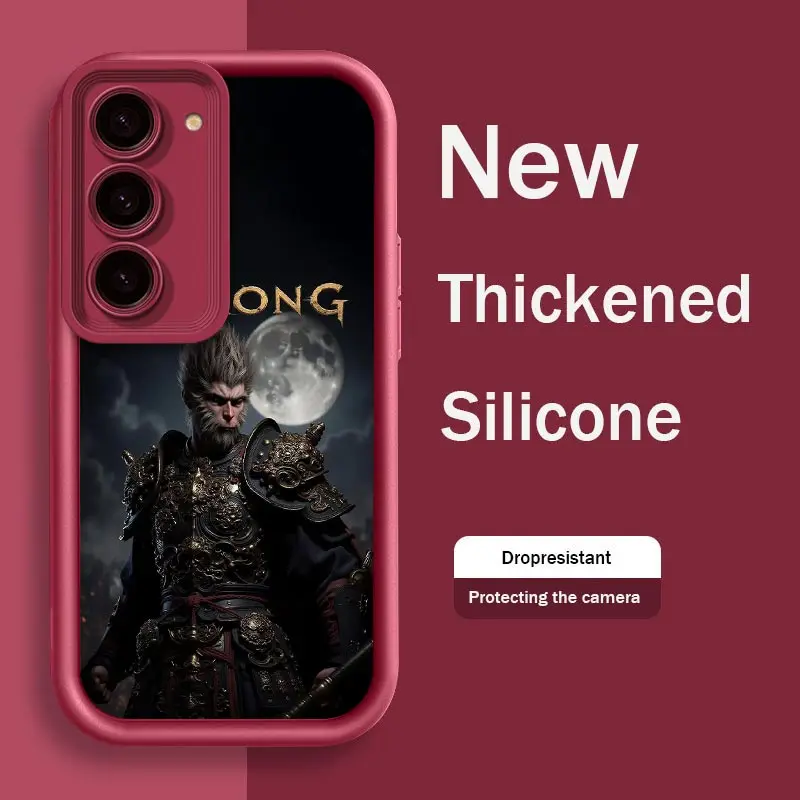 S23 WUKONG Phone Case For Samsung Galaxy S30 S24 FE S22 Ultra S22Plus S21 PRO Plus S21FE S20FE Silicone Protection Case