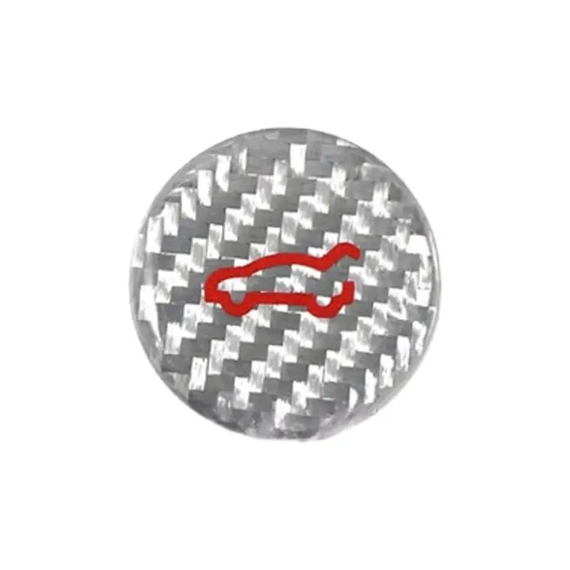 31BC Carbon Fiber Trunk Open Close Button Reminder Protector Sport Auto Sticker