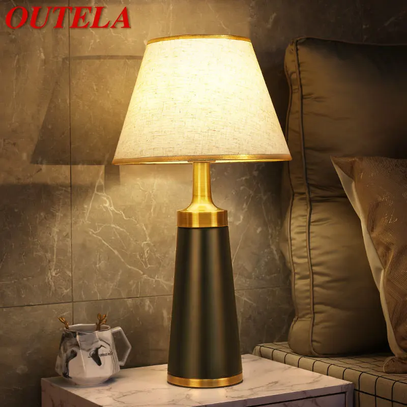 

OUTELA Modern Table Lamp LED Touch Dimming Creative Nordic Fashion Simple Desk Light for Home Living Room Bedroom Study