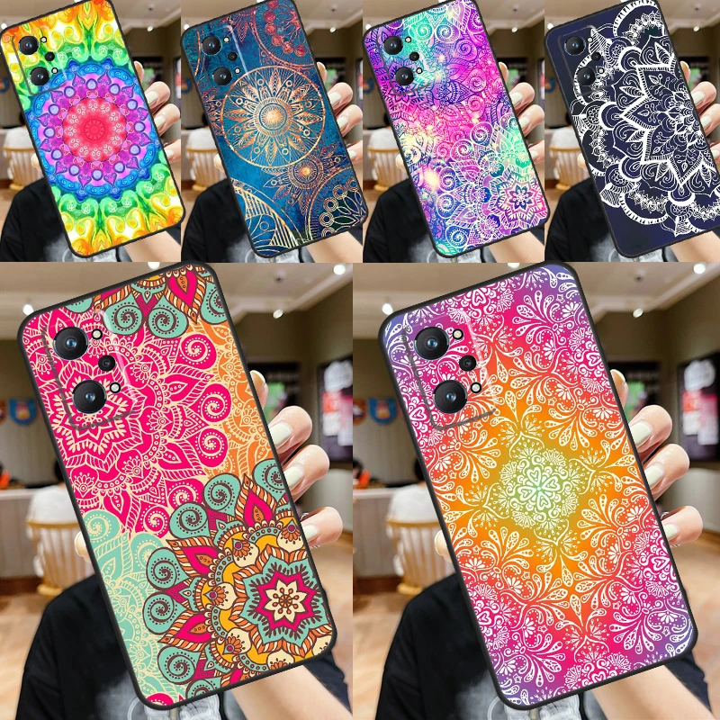 Trippy Tie Dye Floral Mandala For Realme C67 C55 C53 C51 C35 C33 C31 C30 C25s C21Y GT Neo 6 GT5 9 10 11 12 Pro Plus Case