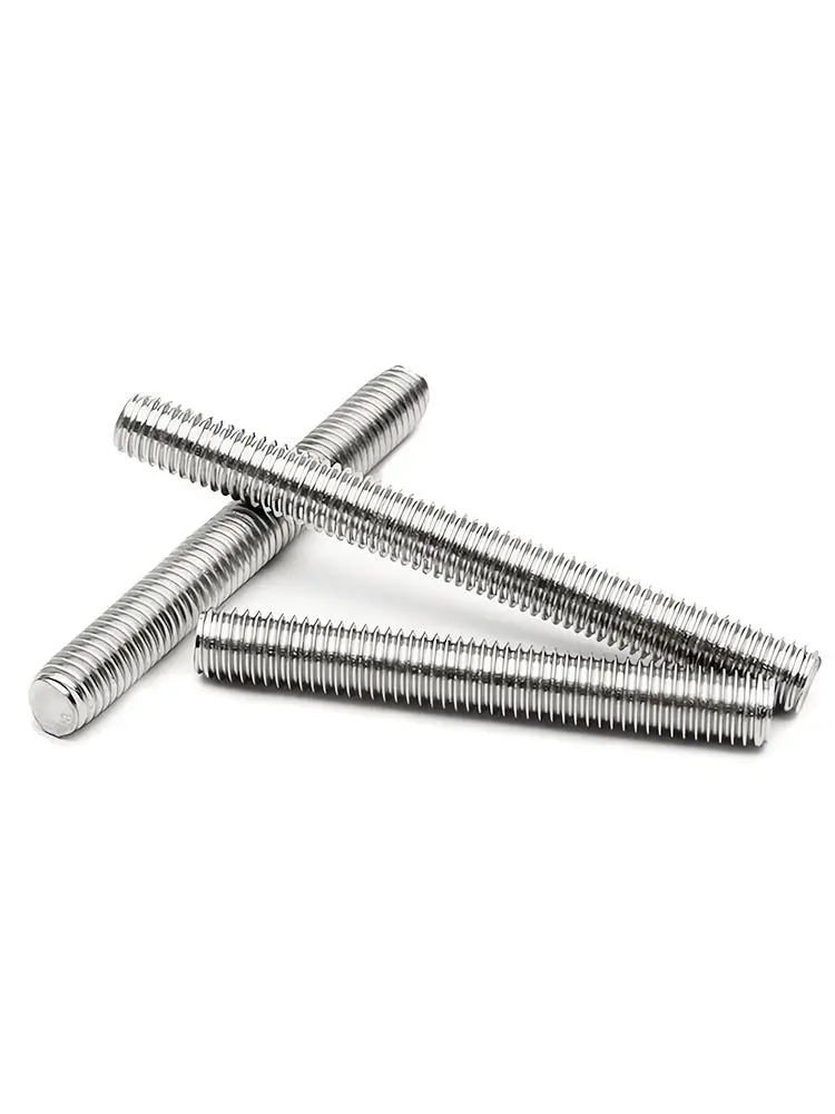 M2 M2.5 M3 M4 M5 M6 M8 M10 M12M14M16M18M20 304 Stainless Steel Full Thread Rod Screw Rod Headless Bolt Thread Full Threaded Stud