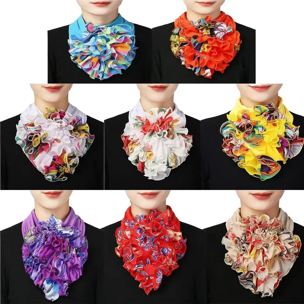 Removable Fake Collar Women\'s Blouse Neck Wrap Chiffon False Collar Top Scarf Shawl Neck Warmer Decoration Silk Scarf Clothing