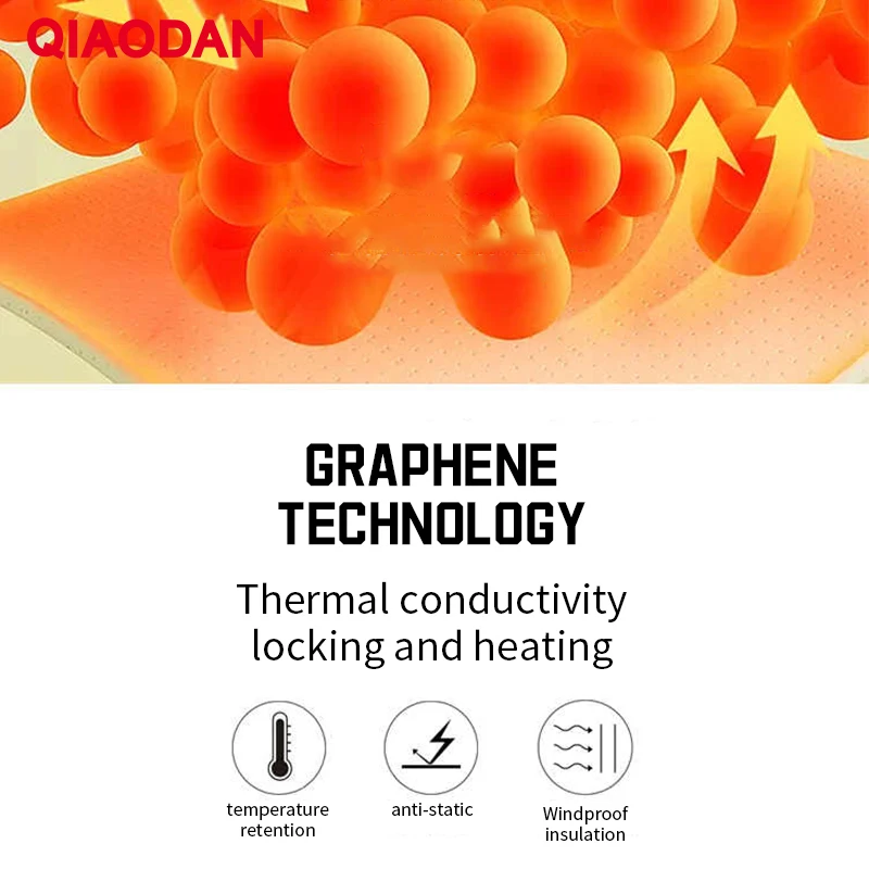 QIAODAN مقاومة للبرد 2025 شتاء جديد أسفل سترة الرجال الجرافين الدافئة يندبروف مقنعين متوسطة طويلة جاكيتات المهد QXEGM3244002R