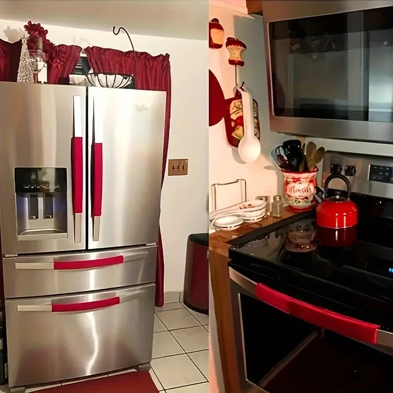 

1 пара перчаток для дверных ручек холодильника, подходят для защиты дверей посудомоечной машины в микроволновой печи, кухонного приложения