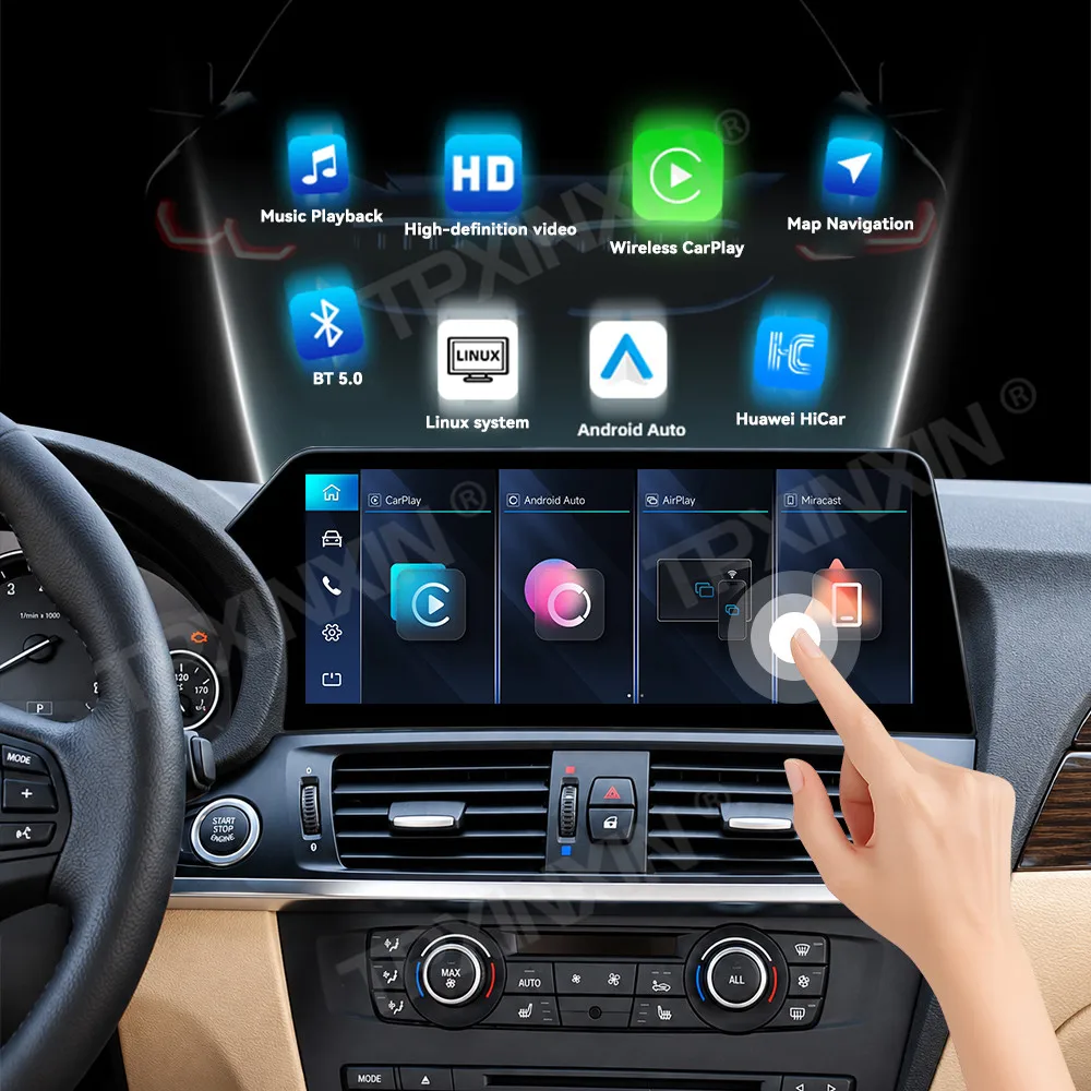 Blade Screen 12.3 Linux System Car Radio For BMW X3 2011 2012 Wireless CarPlay Android Auto GPS Navigation Multimedia Player