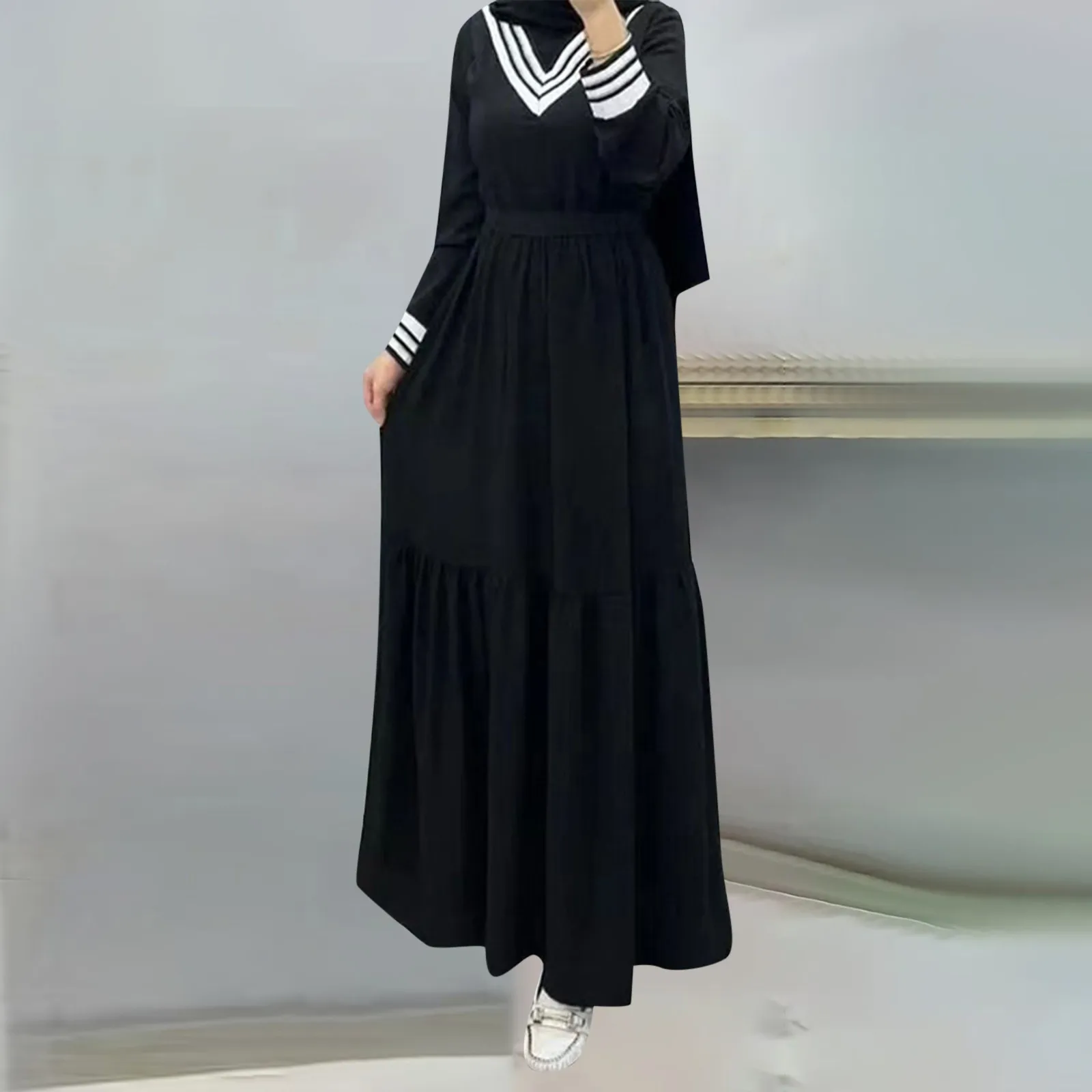 

Eid Muslim Modest Dress for Women Ramadan Arabic Femme Abaya Islamic Jalabiya Marocain Clothes Turkey Moroccan Kaftan Robe