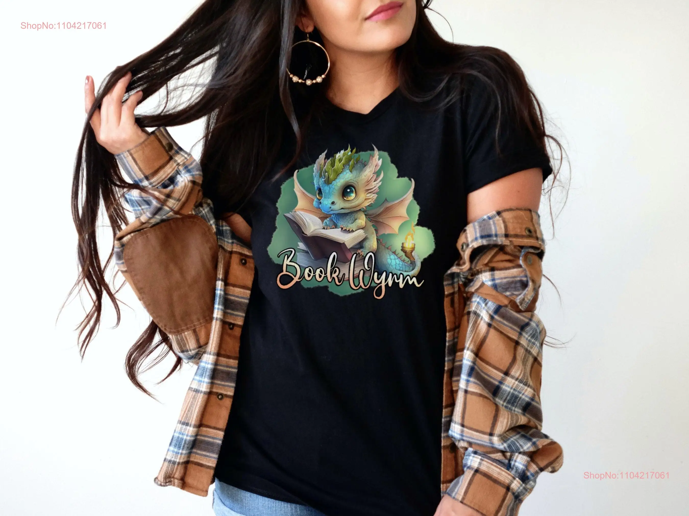 Książka Wyrm T Shirt Baby Dragon czytanie książek odzież dla kochanka czytelnik nauczyciel pisarz Fantasy śliczna jaszczurka