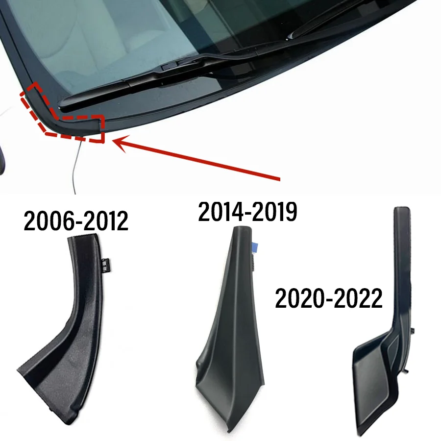 Wooeight 1Pc Car Front Windshield Wiper Side Cowl Cover Extension Panel Trim For Toyota RAV4 RAV-4 2006-2012 2014-2019 2020-2023