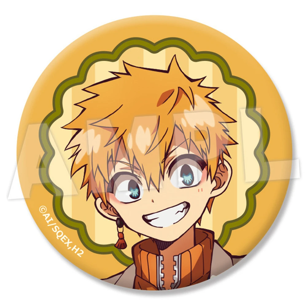 58mm Anime Toilet-Bound Hanako-kun Nene Yashiro Tsuchigomori Akane Aoi Cosplay COSTUME Badge Pin SPTE Tinplate Brooch﻿ Prop