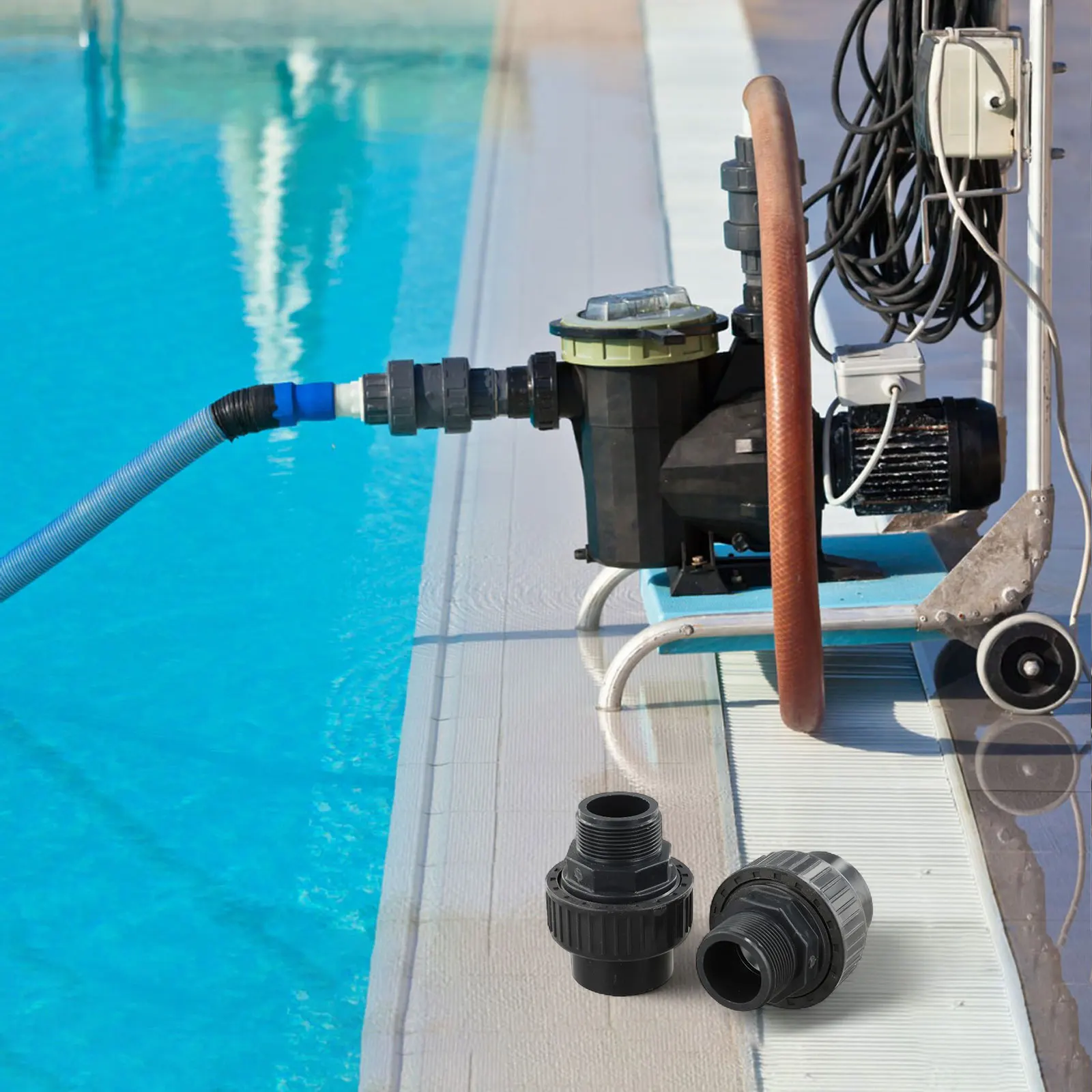 

Быстроразъемный соединитель для насоса для бассейна, удобный высококачественный ПВХ-фитинг, набор для быстрой установки бассейна