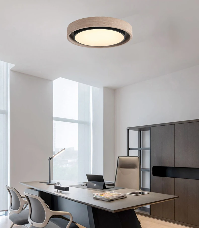 Minimalist Natural Stone LED Ceiling Light 40 50CM