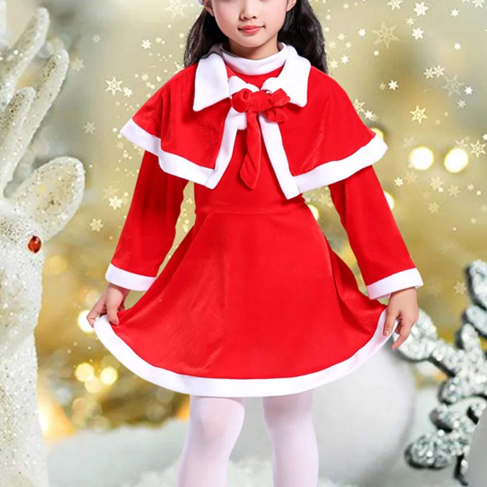 Shawl Costume Santa Claus Infant Cape Kids Costumes Roleplay Warm Christmas Party Cloak Baby