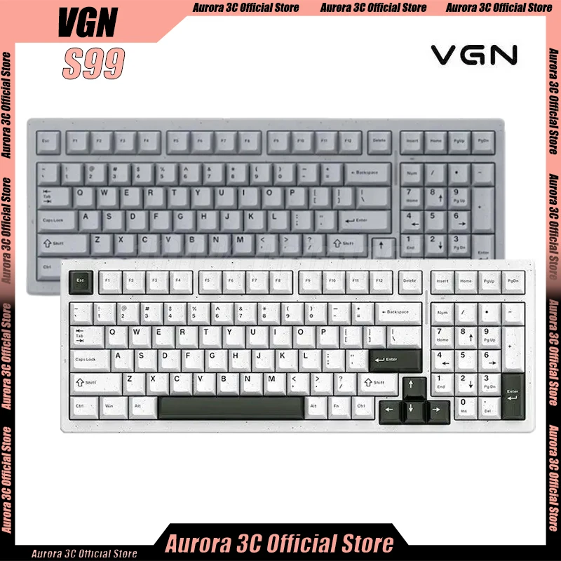 

VGN S99 Mechanical Keyboard Wireless Bluetooth Keyboards 3mode 99keys Gasket Structure Smart Speed X Custom Hot Swap Low Latency