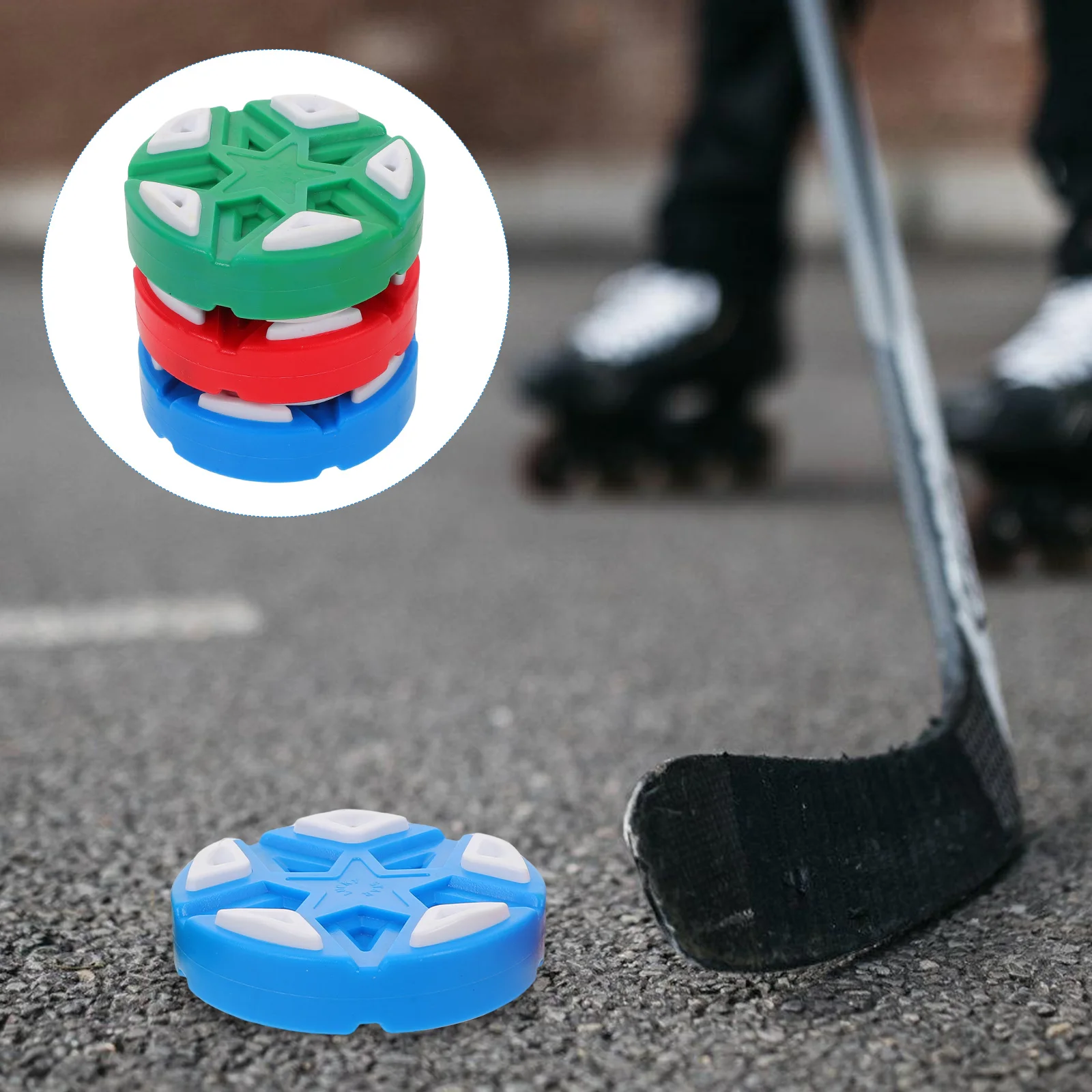 

3Pcs Street Hockey Pucks Inline Roller Durable Wearresistant Training Casual Games Mini Hockey Balls Street Puck